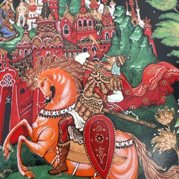 Colorful Bradex Tianex Fairy Tale Plate 1988 No. 60 V25-1.1 -7.5" Round Russian - Picture 4 of 11